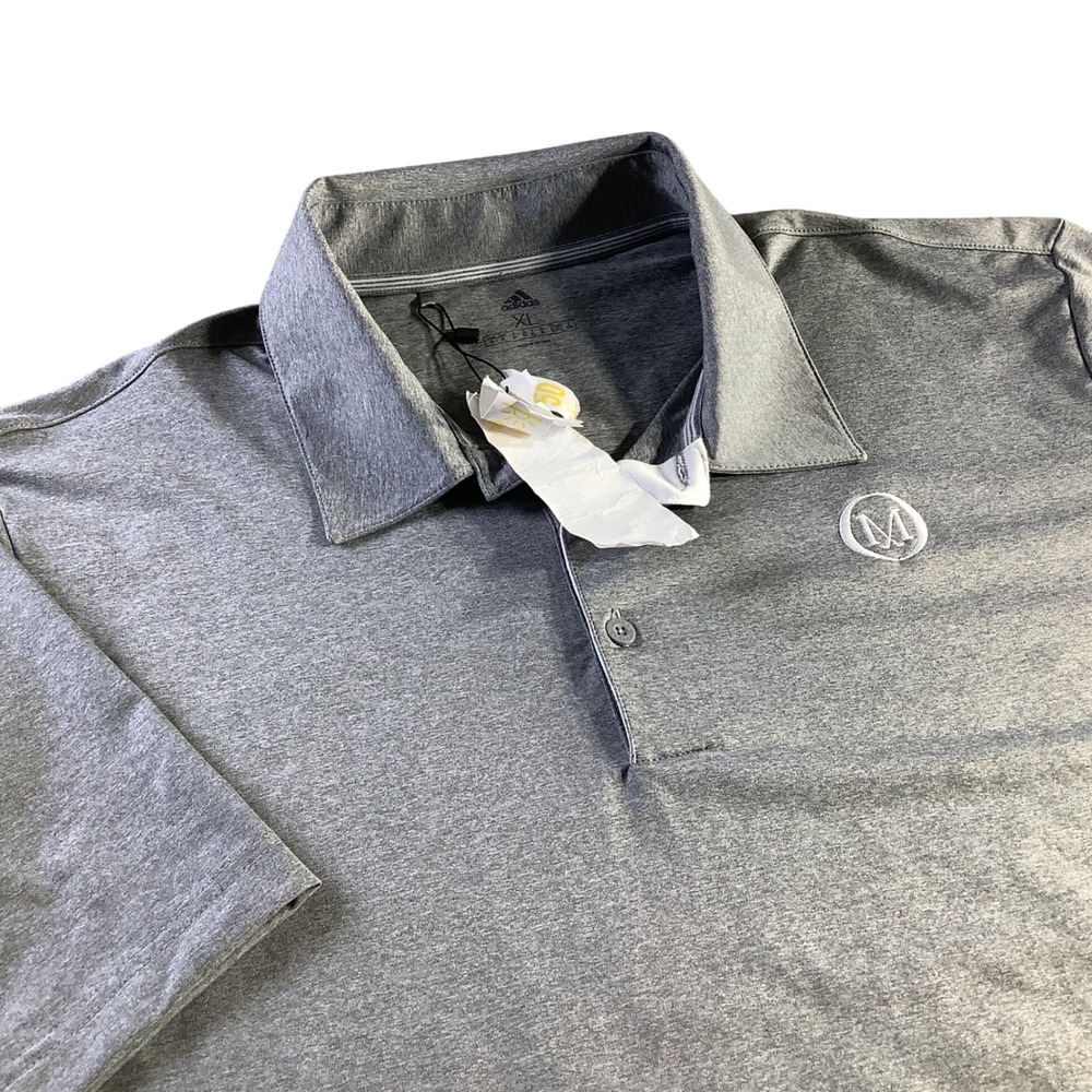 Adidas Ultimate365 Heather Gray Golf Polo Shirt Men's XL Short Sleeve NWT